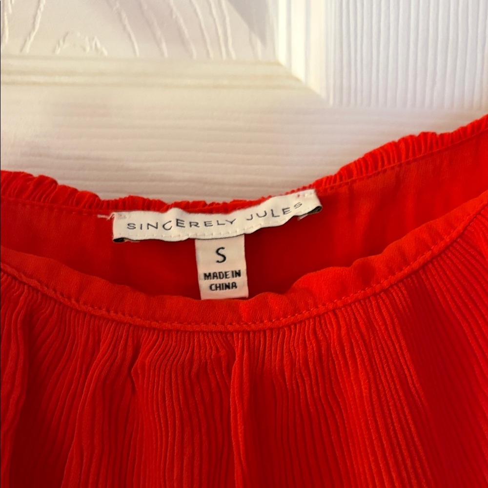 Sincerely Jules Red Ruffled Mini Dress - Picture 2 of 5
